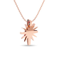 Thumbnail for Diamond 1/8 ct tw Sun Necklace in 10K Rose Gold