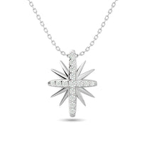 Thumbnail for 10KT WHITE GOLD 1/8CT TW DIAMOND PENDANT