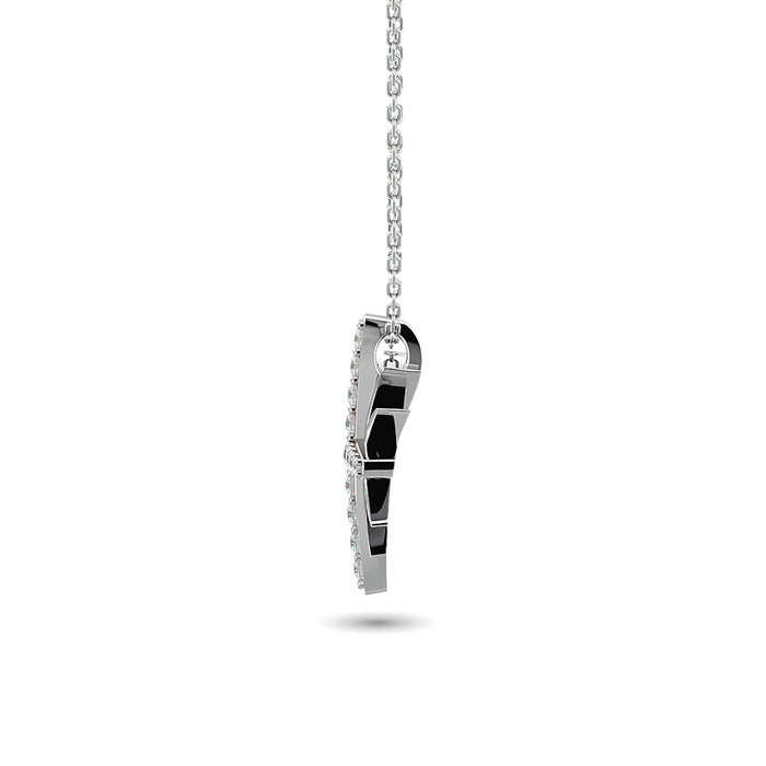 10KT WHITE GOLD 1/8CT TW DIAMOND PENDANT