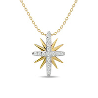 Thumbnail for Diamond 1/8 ct tw Star Pendant in 10K Yellow Gold