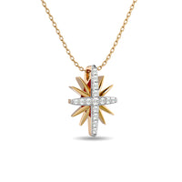 Thumbnail for Diamond 1/8 ct tw Star Pendant in 10K Yellow Gold