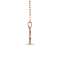 Thumbnail for Diamond 1/8 ct tw Moon Pendant in 10K Rose Gold