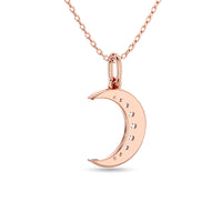 Thumbnail for Diamond 1/8 ct tw Moon Pendant in 10K Rose Gold