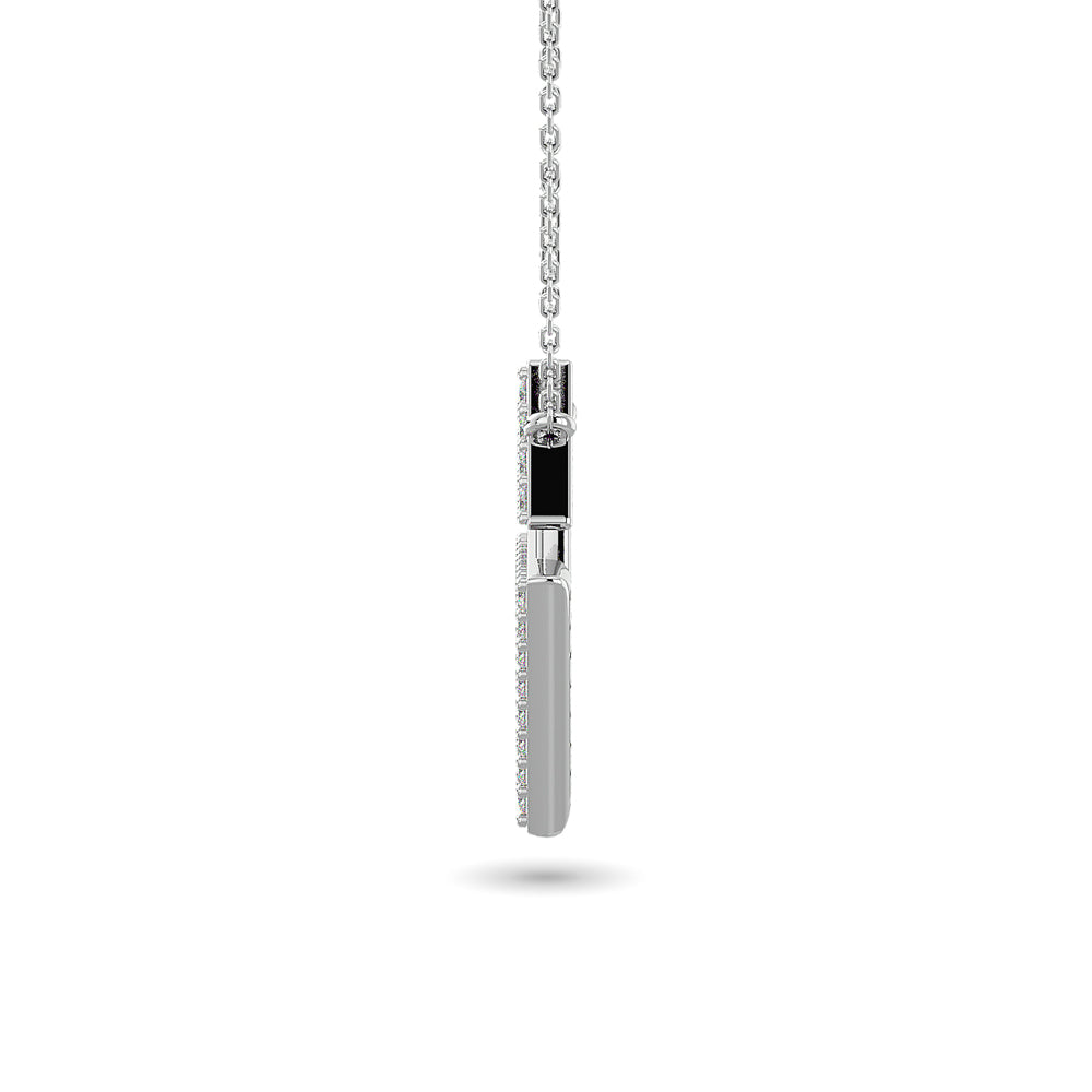 10KT WHITE GOLD 1/6CT TW DIAMOND NECKPIECE