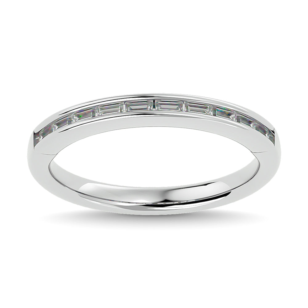 Diamond 1/2 ct tw Channel Set Straight Baguette Ladies Band in 14K White Gold