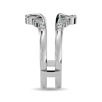 Thumbnail for Diamond 1/4 ct tw Round and Tapper Guard Ring  in 14K White Gold