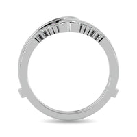 Thumbnail for Diamond 1/4 ct tw Round and Tapper Guard Ring  in 14K White Gold