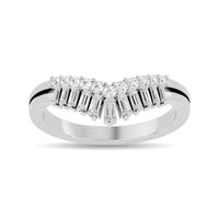 Thumbnail for Diamond 1/3 ct tw Chevron Band in 10K White Gold