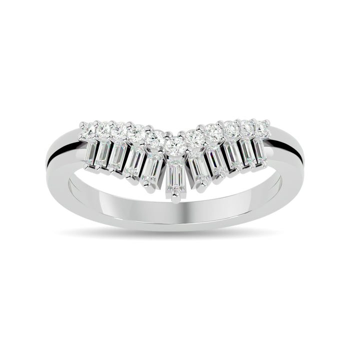 Diamond 1/3 ct tw Chevron Band in 10K White Gold