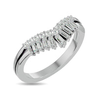 Thumbnail for Diamond 1/3 ct tw Chevron Band in 10K White Gold