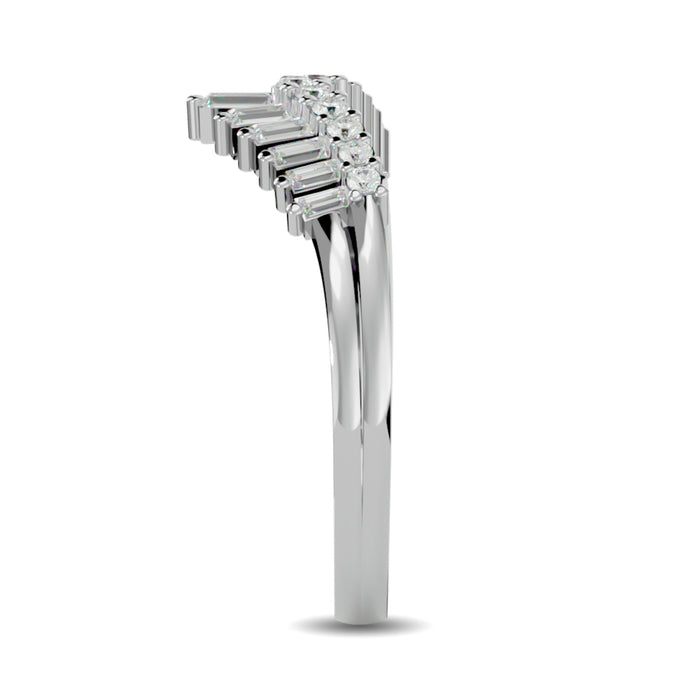 Diamond 1/3 ct tw Chevron Band in 10K White Gold