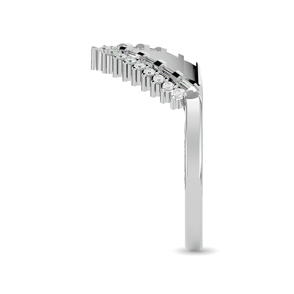 Diamond Chevron Band 1/5 ct tw in 14K White Gold