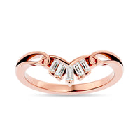 Thumbnail for Diamond 1/6 ct tw Chevron Band in 10K Rose Gold