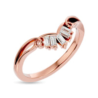 Thumbnail for Diamond 1/6 ct tw Chevron Band in 10K Rose Gold
