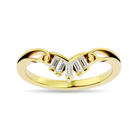 Thumbnail for Diamond 1/6 ct tw Chevron Band in 10K Yellow Gold