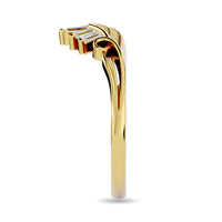 Thumbnail for Diamond 1/6 ct tw Chevron Band in 10K Yellow Gold