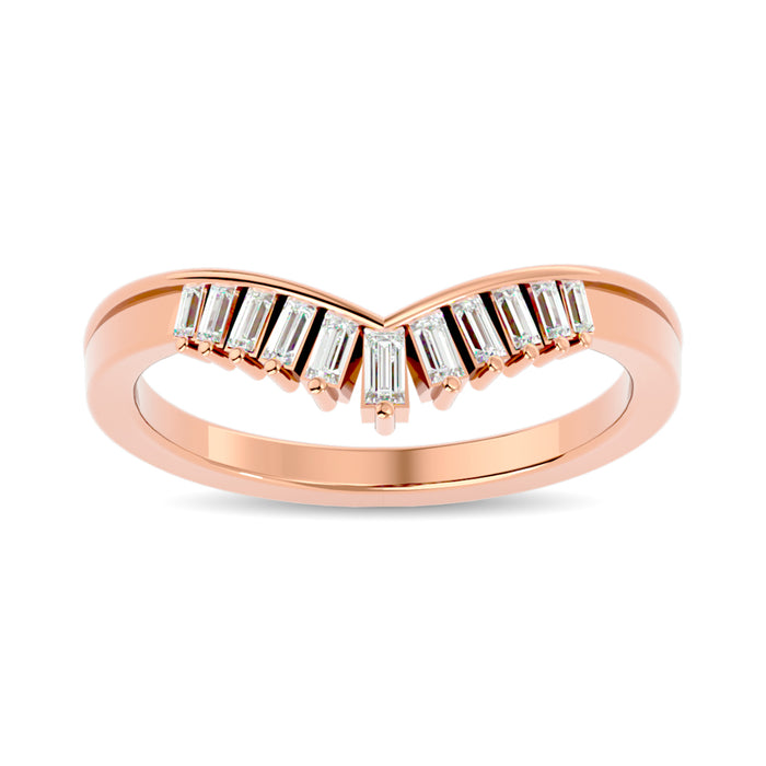 Diamond Chevron Band 1/5 ct tw in 14K Rose Gold