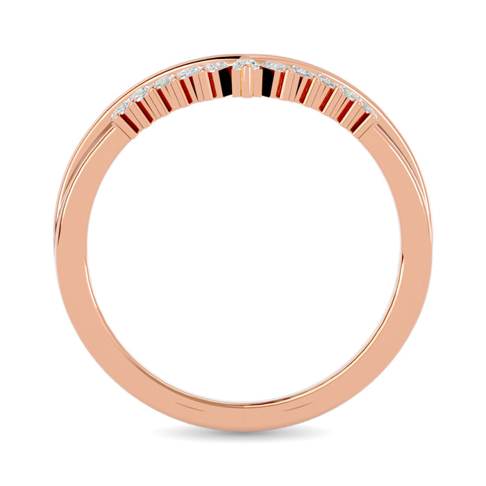 Diamond Chevron Band 1/5 ct tw in 14K Rose Gold