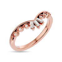 Thumbnail for Diamond 1/6 ct tw Chevron Band in 14K Rose Gold
