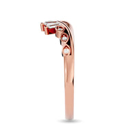 Thumbnail for Diamond 1/6 ct tw Chevron Band in 14K Rose Gold