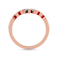 Thumbnail for Diamond 1/6 ct tw Chevron Band in 14K Rose Gold