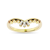 Thumbnail for Diamond 1/6 ct tw Chevron Band in 14K Yellow Gold