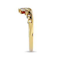 Thumbnail for Diamond 1/6 ct tw Chevron Band in 14K Yellow Gold