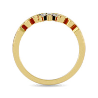 Thumbnail for Diamond 1/6 ct tw Chevron Band in 14K Yellow Gold