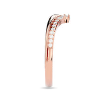 Thumbnail for Diamond 1/6 ct tw Chevron Band in 10K Rose Gold