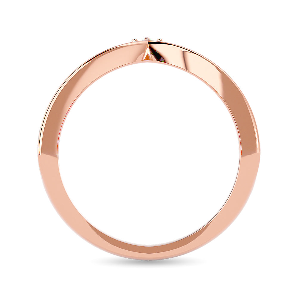 Diamond 1/6 ct tw Chevron Band in 10K Rose Gold