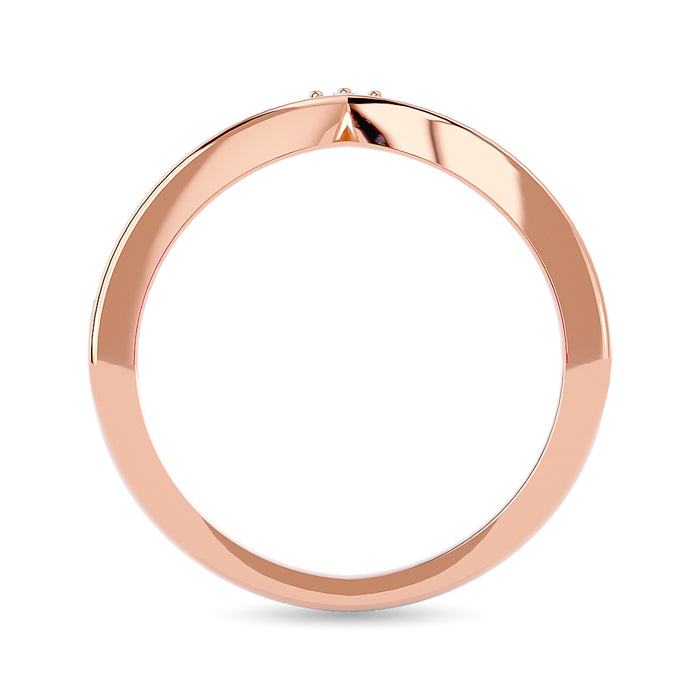 Diamond 1/6 ct tw Chevron Band in 10K Rose Gold