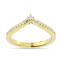 Thumbnail for Diamond 1/6 ct tw Chevron Band in 10K Yellow Gold