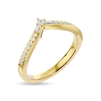 Thumbnail for Diamond 1/6 ct tw Chevron Band in 10K Yellow Gold