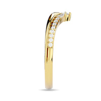 Thumbnail for Diamond 1/6 ct tw Chevron Band in 10K Yellow Gold