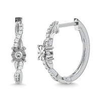 Thumbnail for Diamond 1/4 Ct.Tw. Hoop Earrings in 14K White Gold