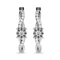 Thumbnail for Diamond 1/4 Ct.Tw. Hoop Earrings in 14K White Gold