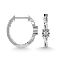 Thumbnail for Diamond 1/4 Ct.Tw. Hoop Earrings in 14K White Gold