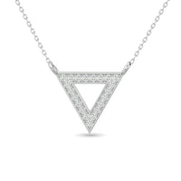 Thumbnail for Diamond Tringle Pendant 1/10 ct tw in 10K White Gold