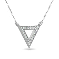 Thumbnail for Diamond Tringle Pendant 1/10 ct tw in 10K White Gold
