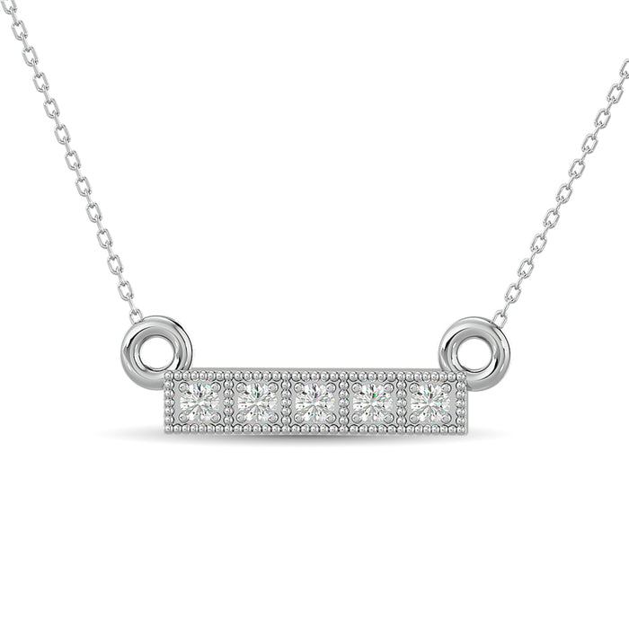 10KT WHITE GOLD  1/20CT TW DIAMOND PENDANT