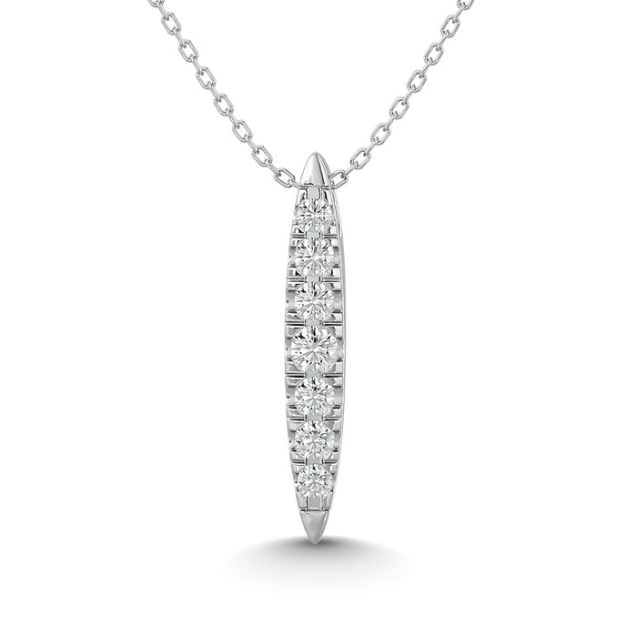 10KT WHITE GOLD 1/10CT TW DIAMOND PENDANT