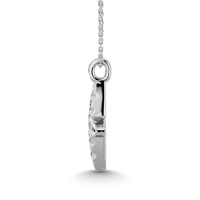 10KT WHITE GOLD 1/20CT TW DIAMOND PENDANT