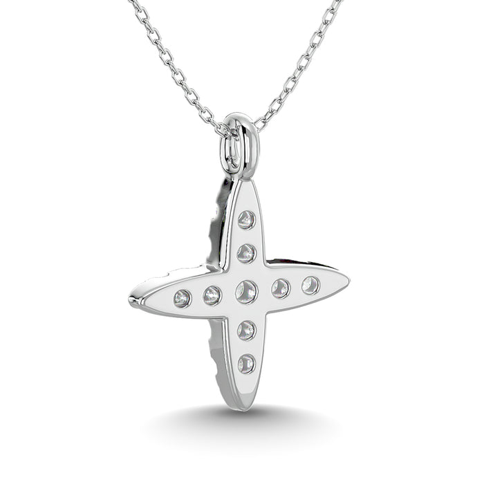 10KT WHITE GOLD 1/20CT TW DIAMOND PENDANT