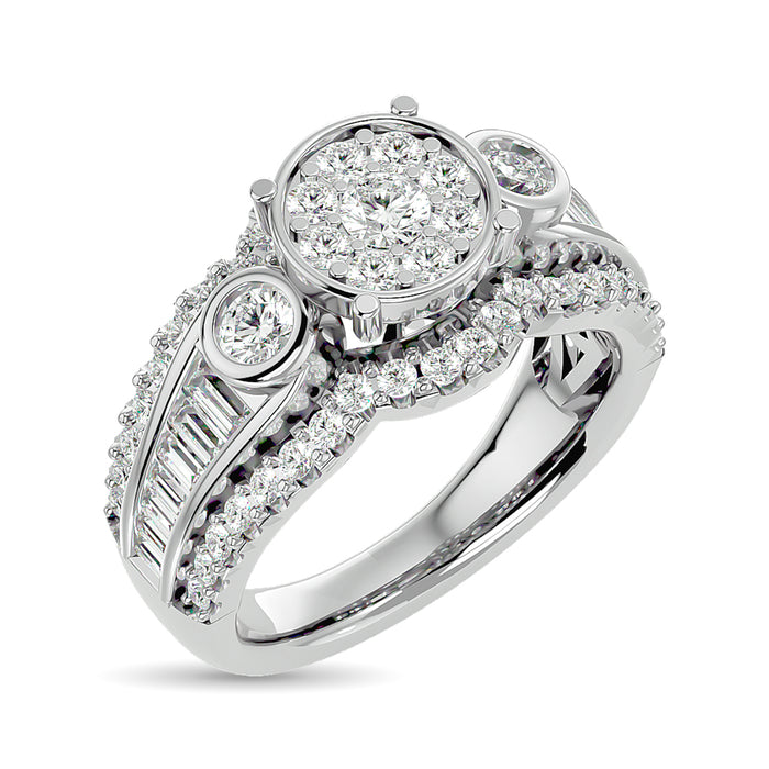 Diamond Engagement Ring 1 1/2 ct tw in 14K White Gold