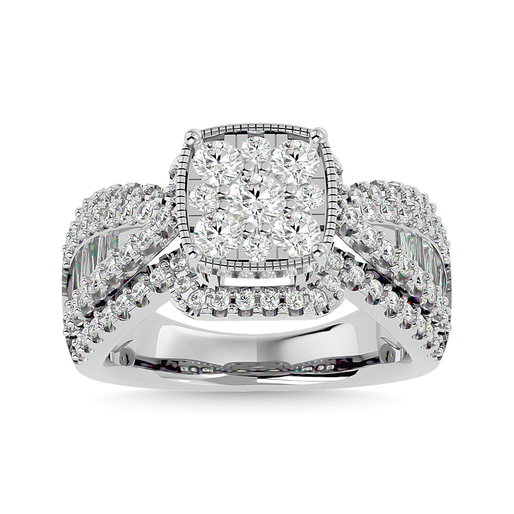 Diamond Engagement Ring 1 1/2 ct tw in 14K White Gold