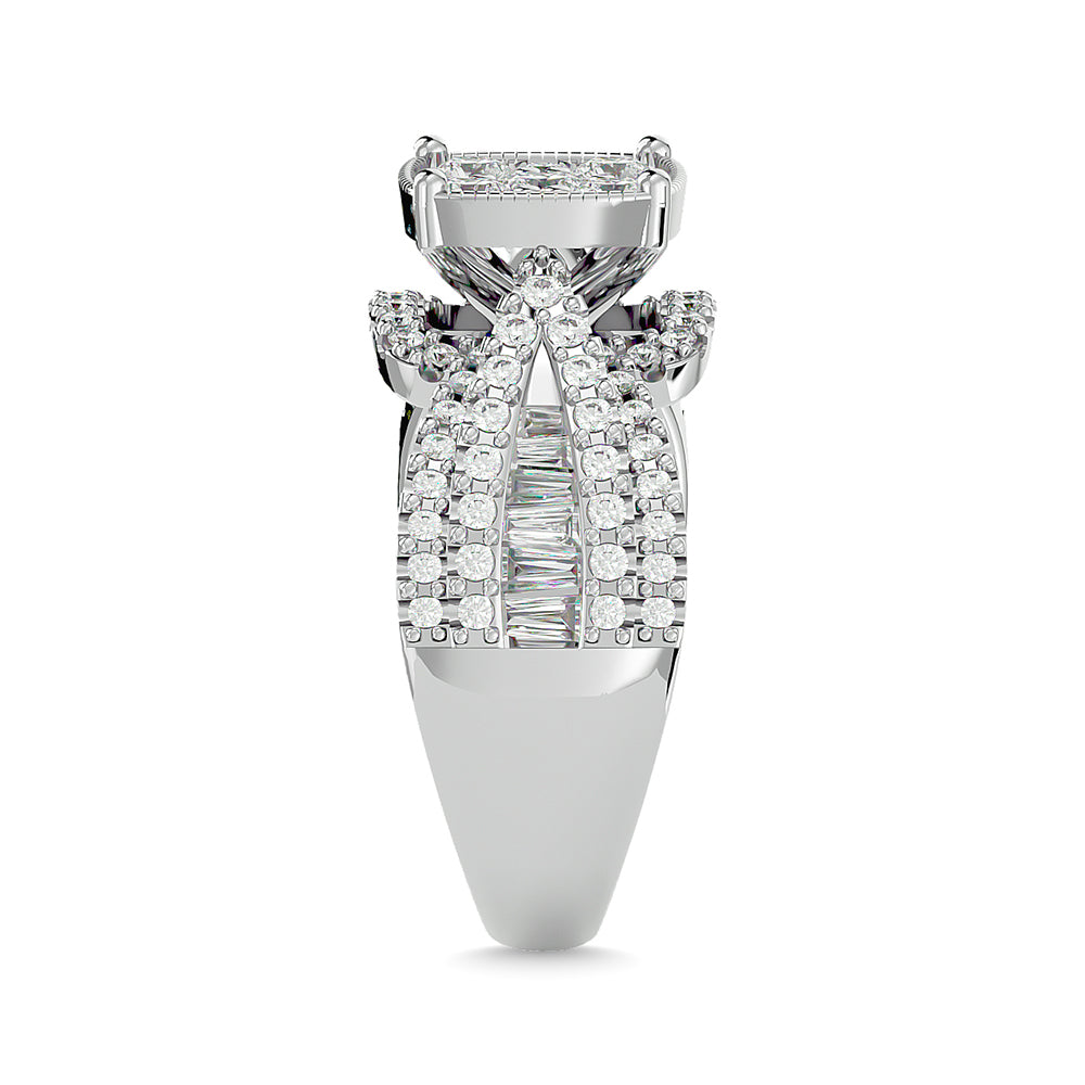 Diamond Engagement Ring 1 1/2 ct tw in 14K White Gold