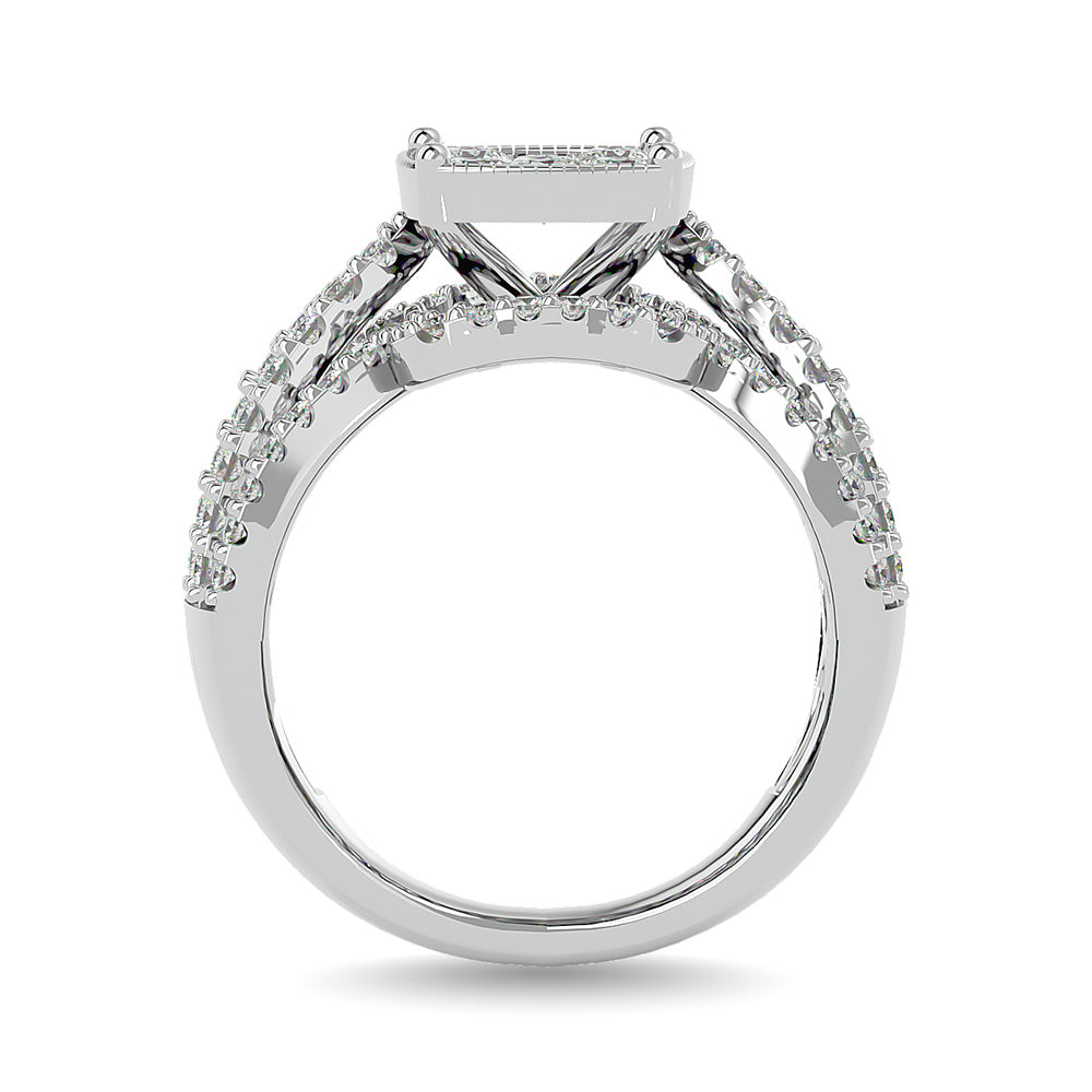Diamond Engagement Ring 1 1/2 ct tw in 14K White Gold