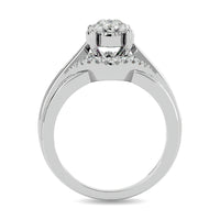 Thumbnail for Diamond 1 1/2 ct tw Round Cut and Tapper Fashion Ring in 14K White Gold