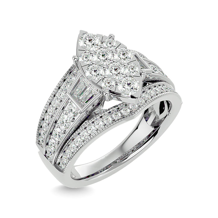 Diamond Engagement Ring 1 1/2 ct tw in 14K White Gold