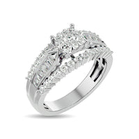 Thumbnail for Diamond 1 ct tw Round Cut and Tapper Fashion Ring in 10K White Gold